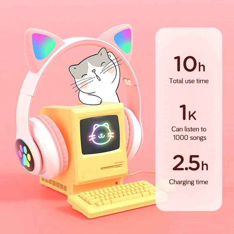 Charming Cat Ear Headphones