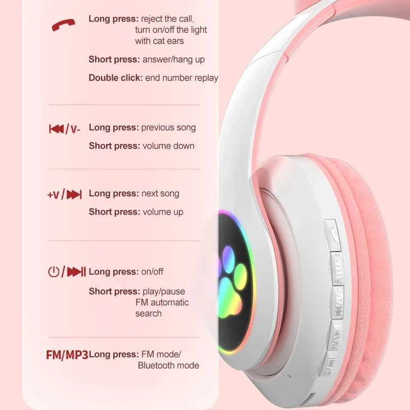 Charming Cat Ear Headphones